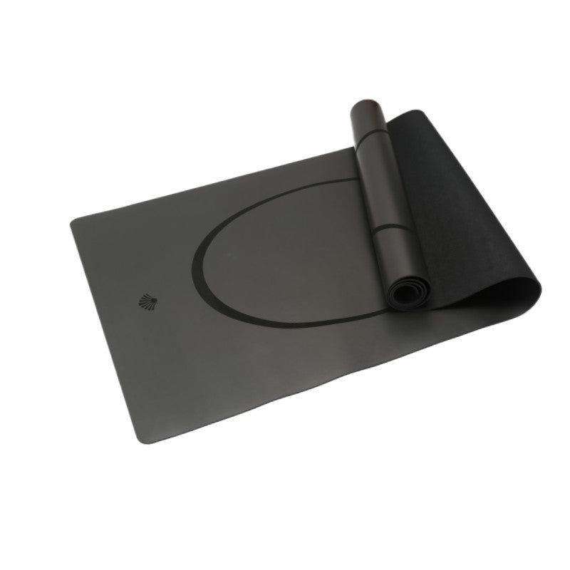 Grip Flow Yoga Mat: Estera de Yoga Antideslizante de Alineación de Lemniscata (Negro)