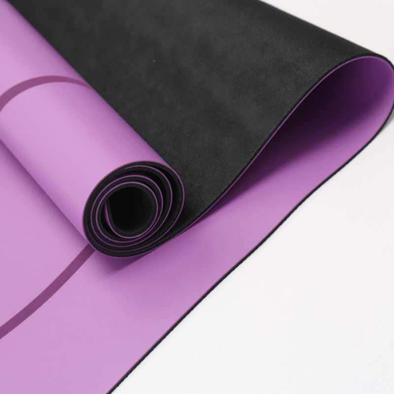 Grip Flow Yoga Mat: Estera de Yoga Antideslizante de Alineación de Lemniscata (Violeta)
